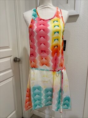 Madison Paige Multicolor Geometric Print Sleeveless Dress